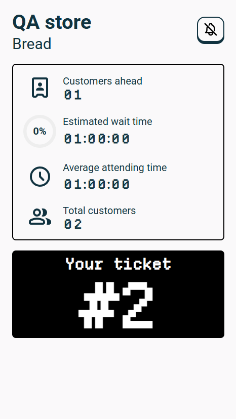 Customer app screenshot